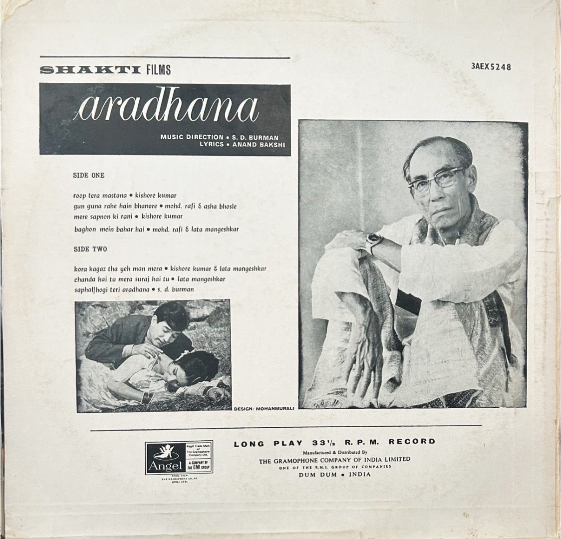 ARADHANA-VINYL LP RECORD-ODEON PRESSING vinyl record cover - buy online India