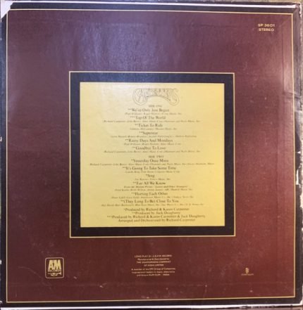 CARPENTERS – THE SINGLES 1969-1973-VINYL LP vinyl record cover - buy online India