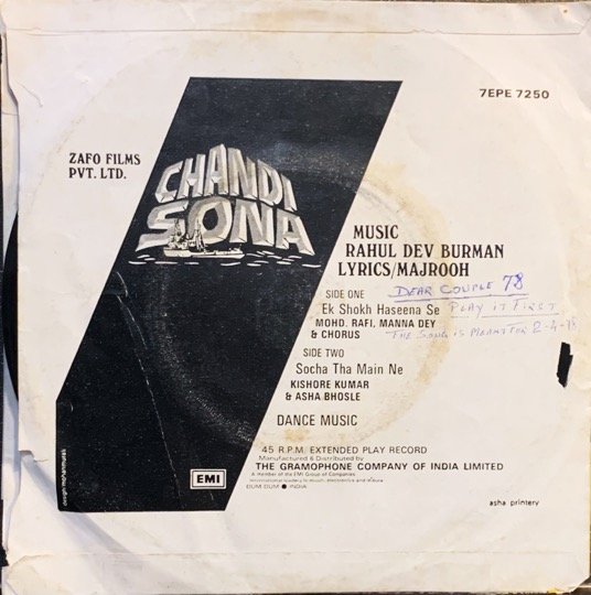 CHANDI SONA-VINYL-EP vinyl record cover - buy online India