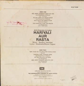 HARIYALI AUR RASTA-VINYL LP vinyl record cover - buy online India
