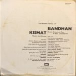 ANIL BISWAS / SARASWATI DEVI & RAM CHANDRA PAL – KISMAT / BANDHAN vinyl record cover - buy online India