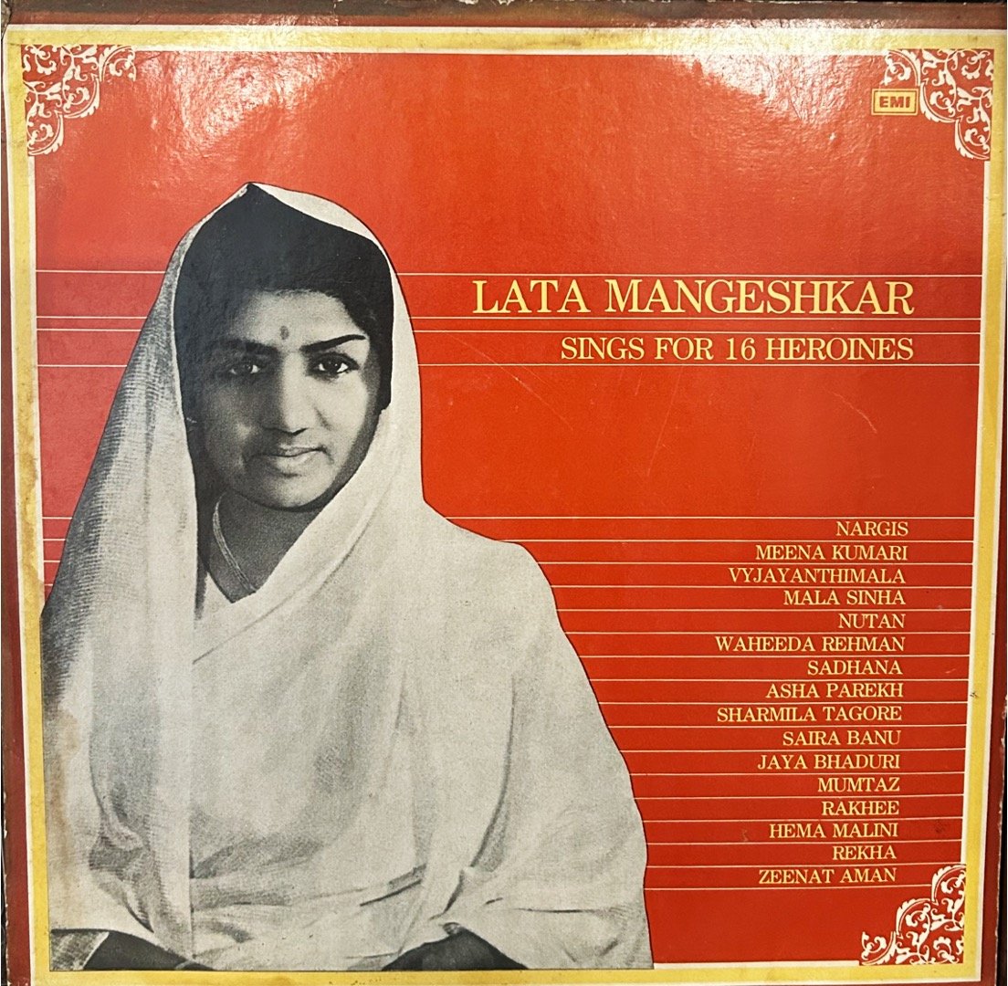 LATA MANGESHKAR SINGS FOR 16 HEROINES-VINYL LP vinyl record cover - buy online India