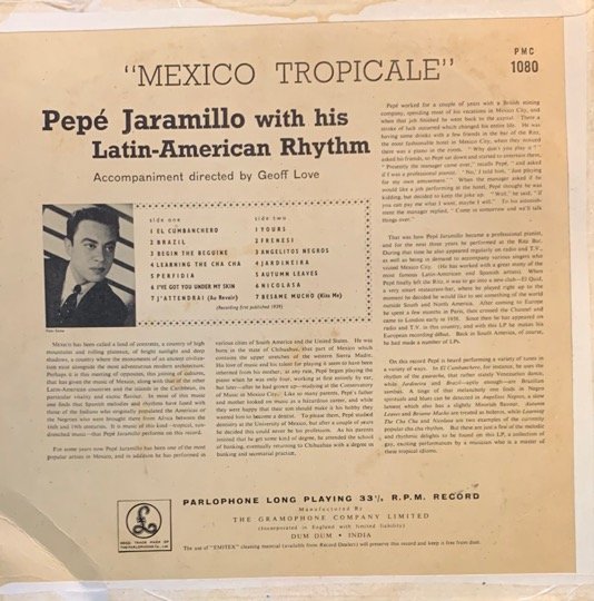 MEXICO TROICALE-VINYL LP vinyl record cover - buy online India