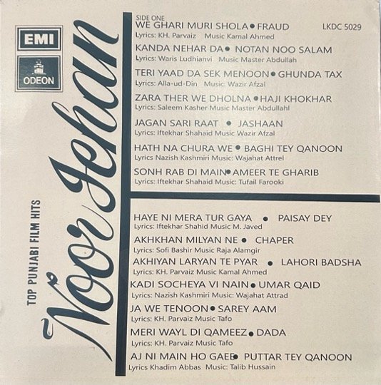 Noor Jehan – Top Punjabi Film Hits vinyl record cover - buy online India