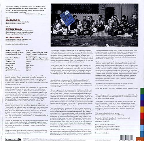 NUSRAT FATEH ALI KHAN AND PARTY-LIVE AT WOMAD 1985-VINYL LP vinyl record cover - buy online India