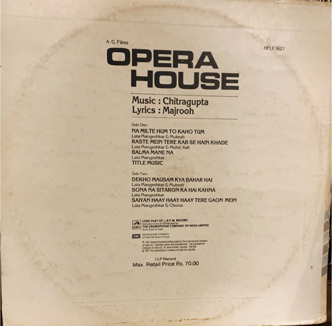 OPERA HOUSE VINYL LP vinyl record cover - buy online India