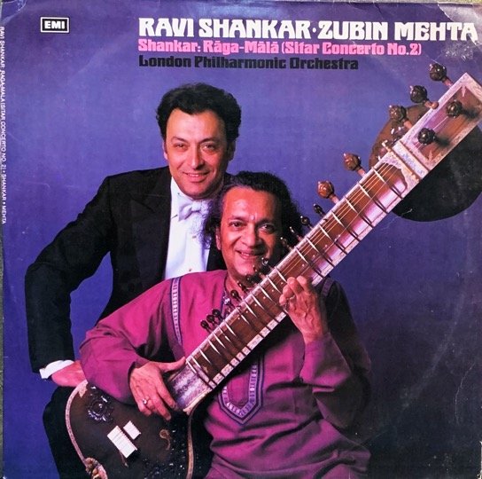 RAVI SHANKAR AND ZUBIN MEHTA AND LONDON PHILHARMONIC ORCHESTRA – RAGA MALA (GARLAND OF RAGAS)-VINYL LP vinyl record cover - buy online India