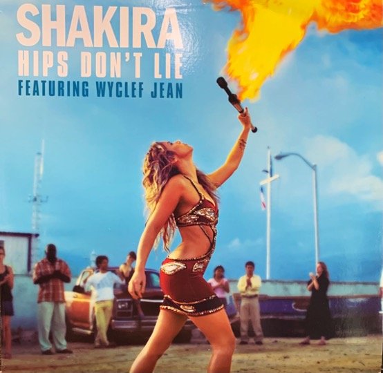 SHAKIRA HIPS DON’T LIE-FEAT.WYCLEF JEAN-VINYL LP vinyl record cover - buy online India