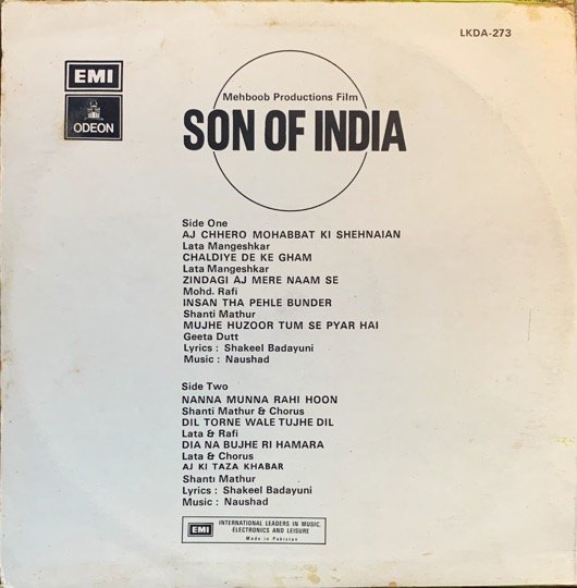 SON OF INDIA-VINYL LP vinyl record cover - buy online India
