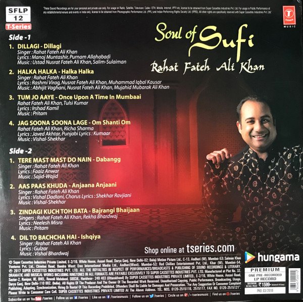 Rahat Fateh Ali Khan – Soul Of Sufi-Vinyl LP vinyl record cover - buy online India