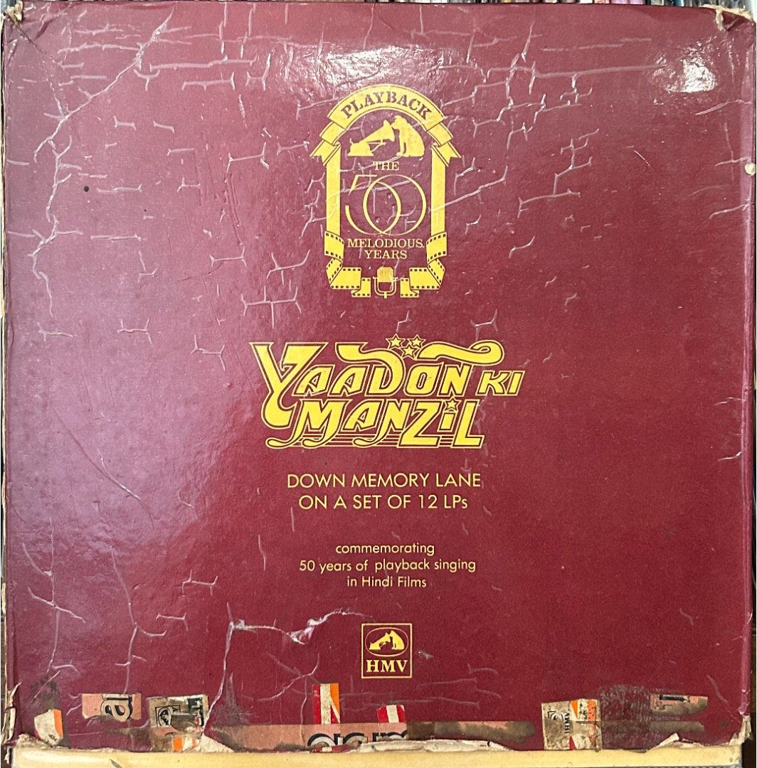 YAADON KI MANZIL-DOWN MEMORY LANE-BOX SET vinyl record cover - buy online India