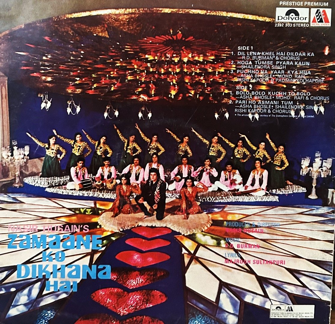 ZAMAANE KO DIKHANA HAI-VINYL LP RECORD vinyl record cover - buy online India