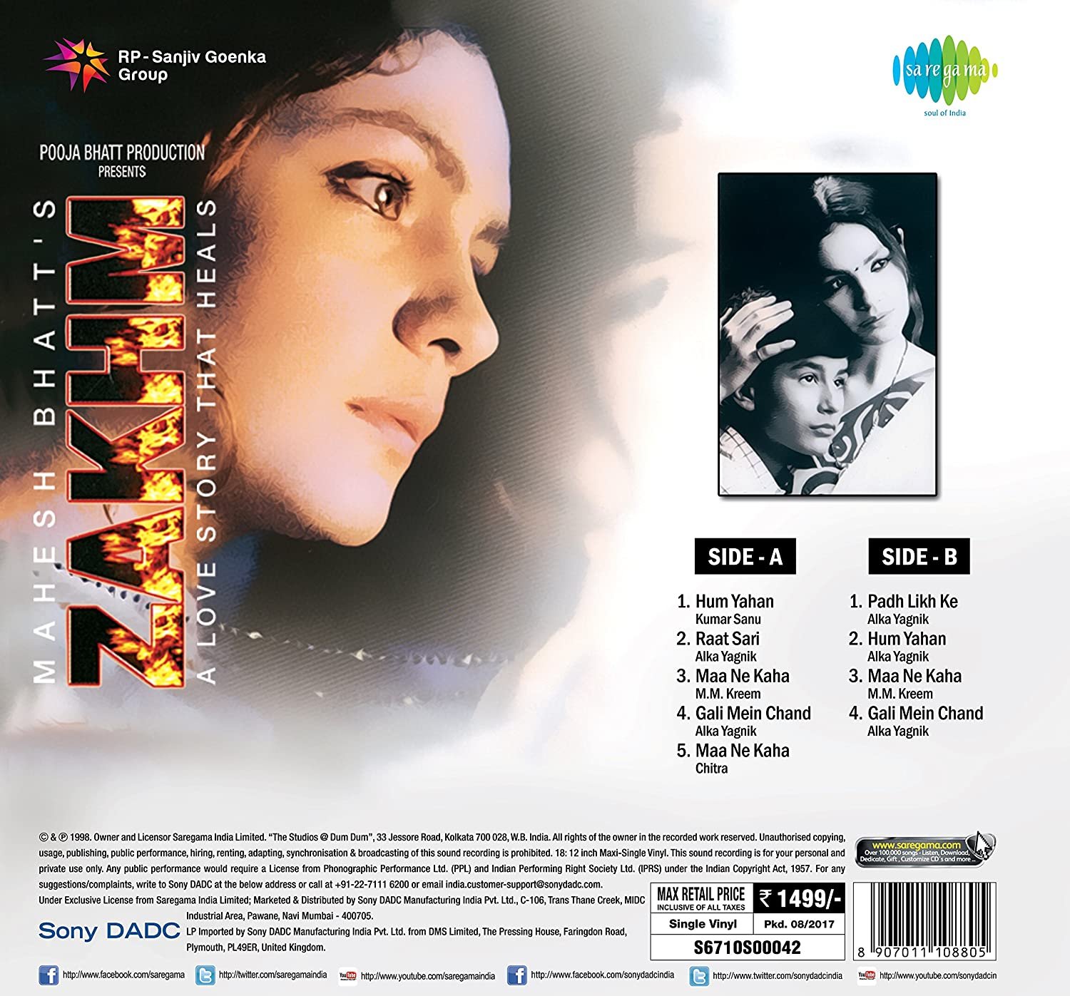 ZAKHM-VINYL LP vinyl record cover - buy online India