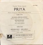 PRIYA-VINYL-EP vinyl record cover - buy online India