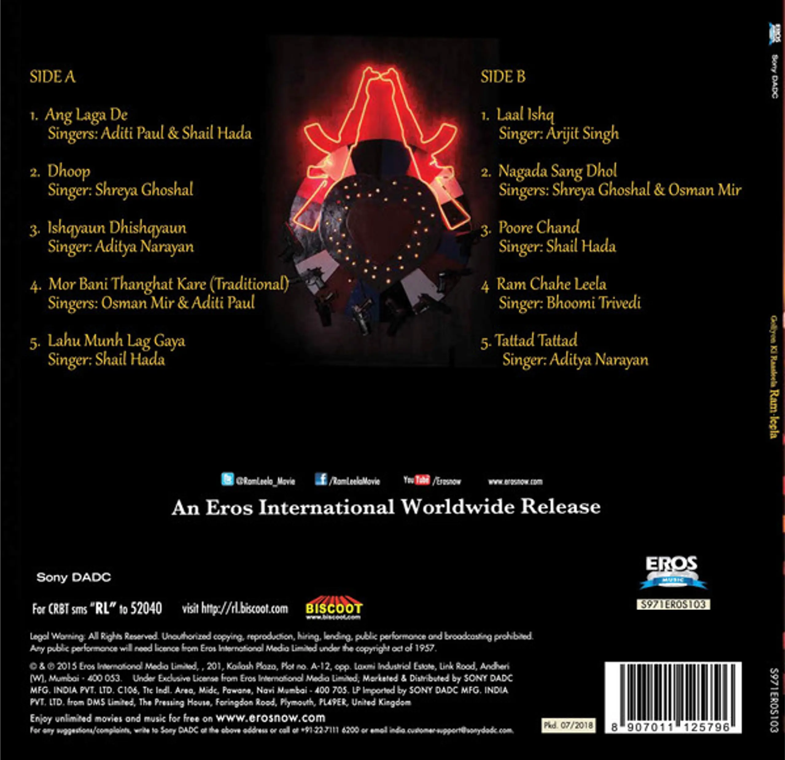 Goliyon Ki Raasleela Ram-Leela vinyl lp-1