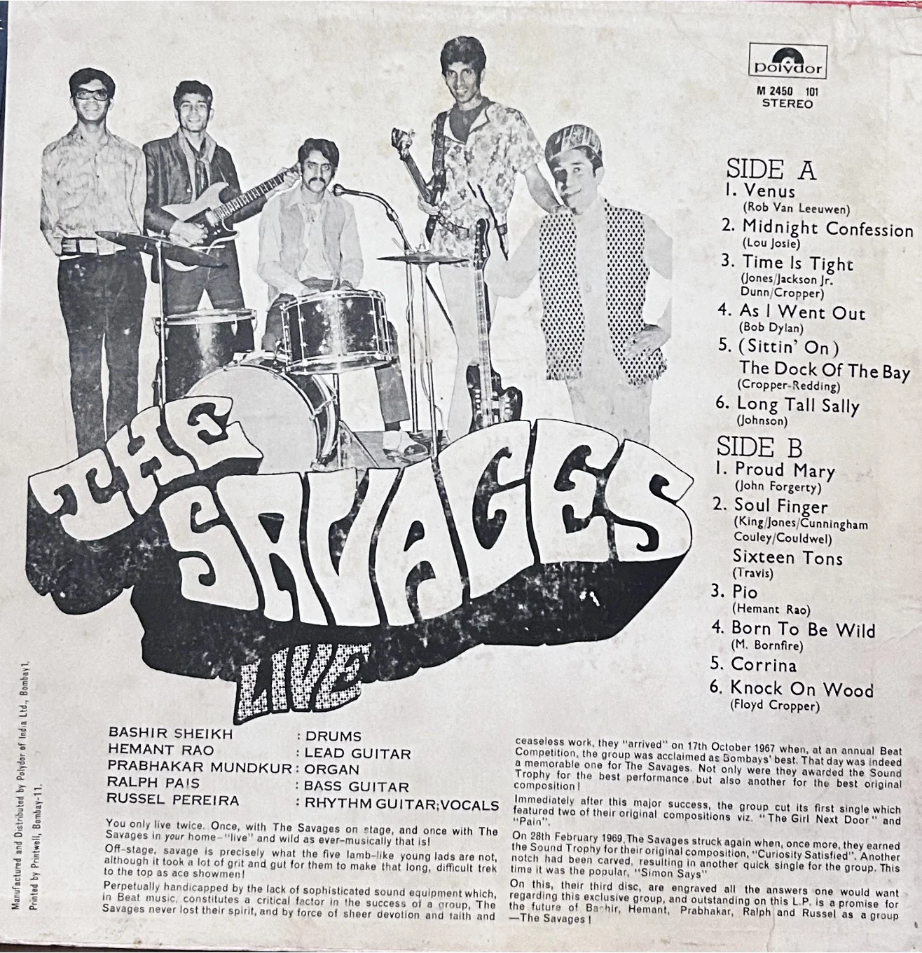THE SAVAGES VINYL LP-1