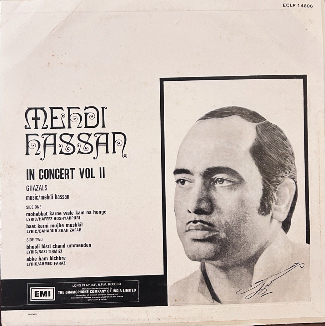 mehdi hassan in concert vinyl lp