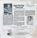 BEGUM AKHTAR SINGS GHALIB VINYL LP