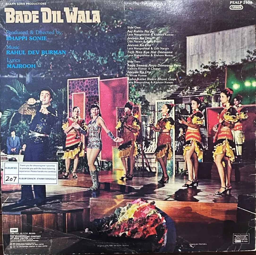 BADE DIL WALA VINYL LP