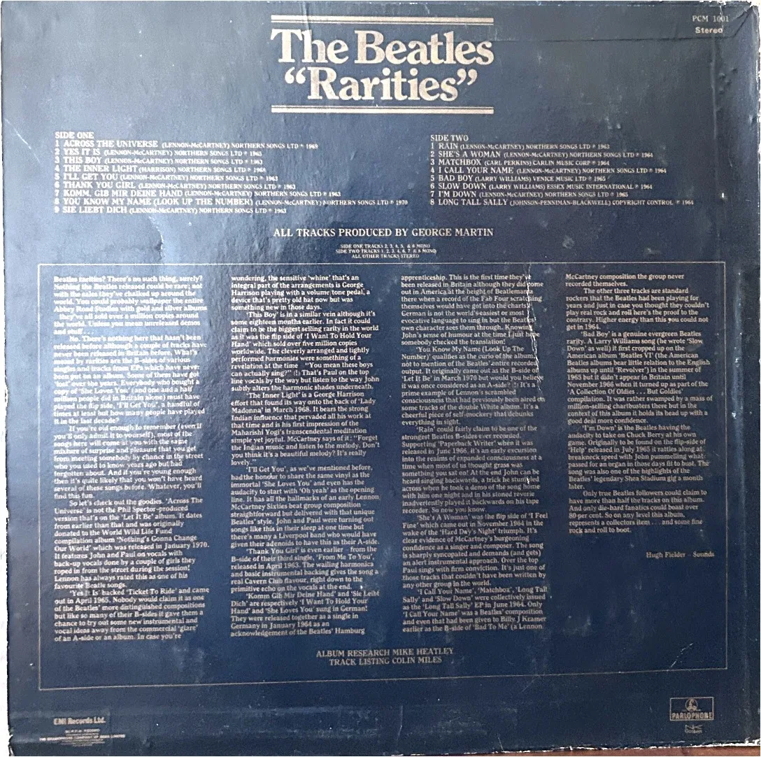 THE BEATLES RARITIES VINYL LP